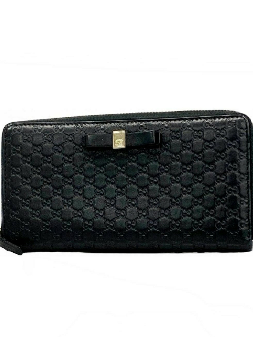 💫Gucci Micro Guccissima GG Leather Bow Wallet